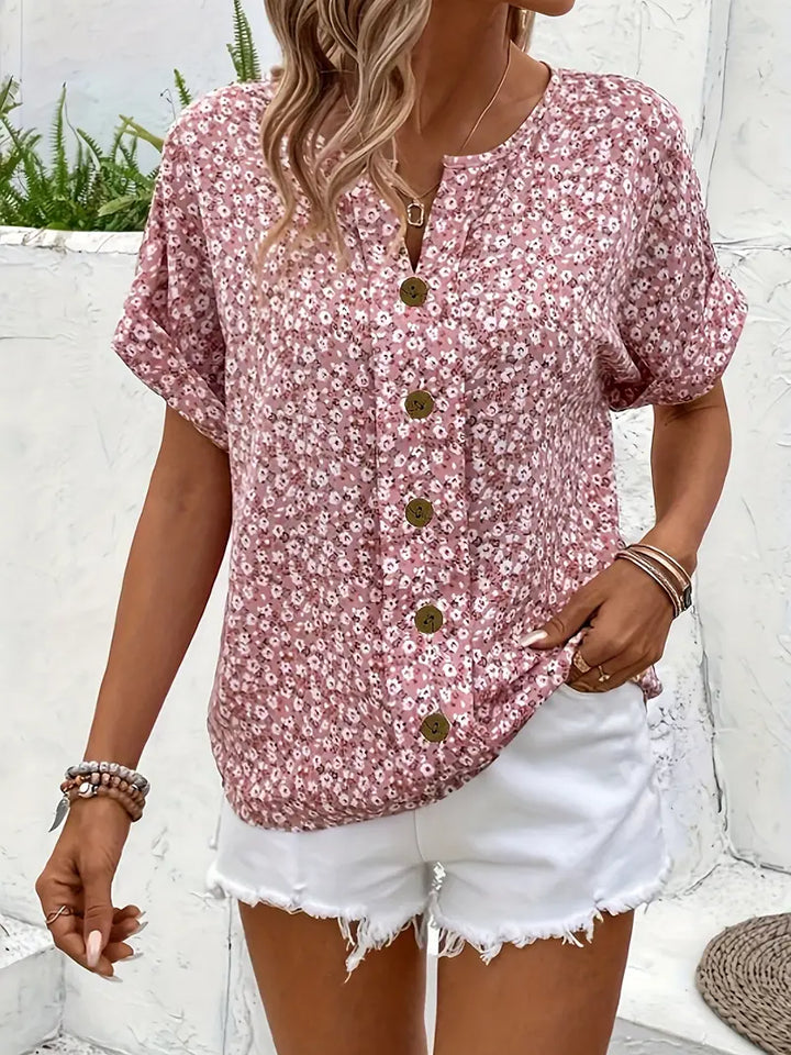 Wolena | Wildflower Notch Blouse