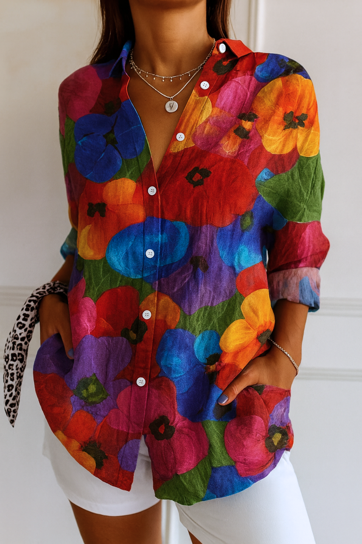 Astra  | Colourful Pattern Blouse