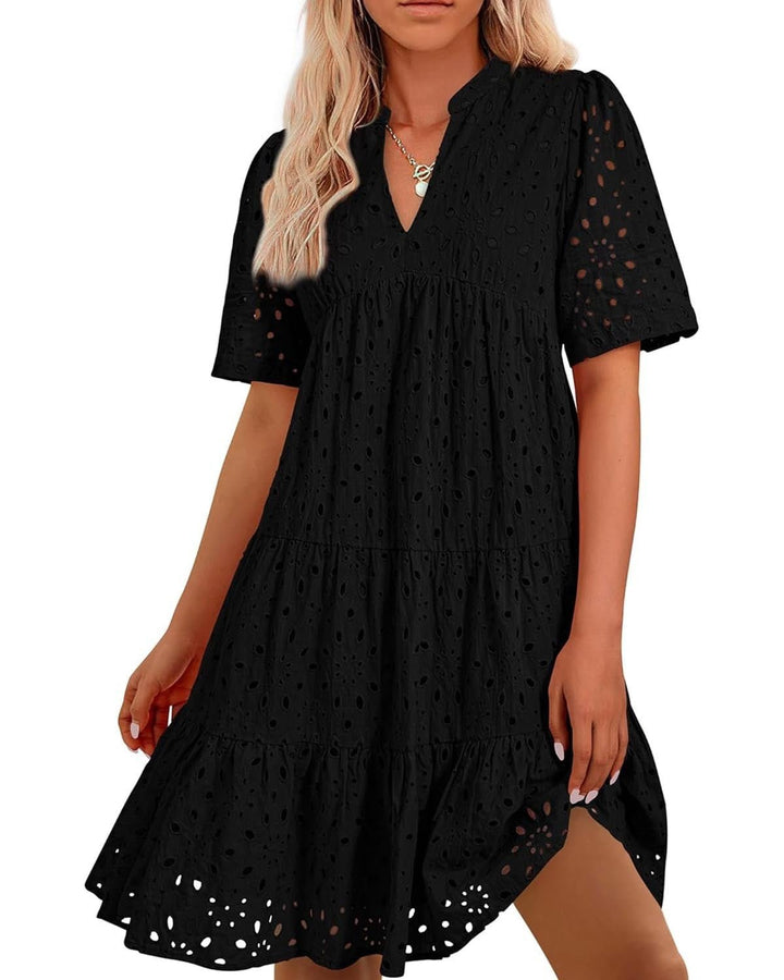 Ella | Lace Ruffle Dress
