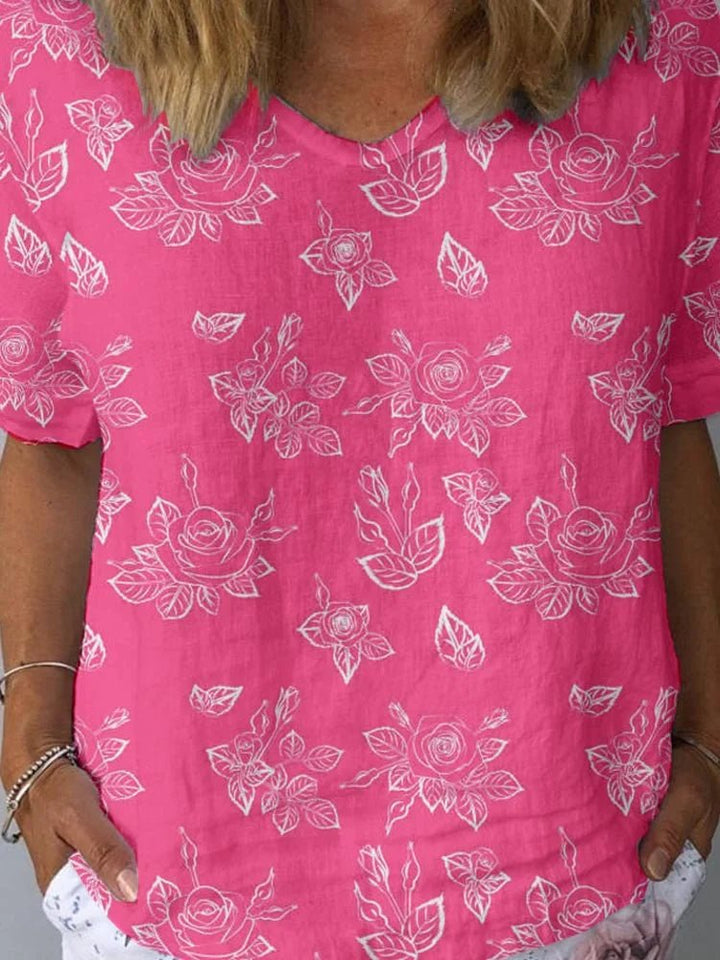 Aria | Blooming Brushstrokes Tee