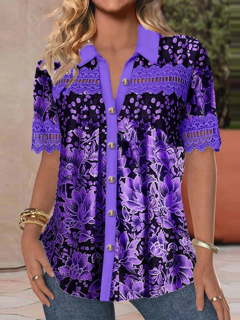 Trina | Lace Graphic Top